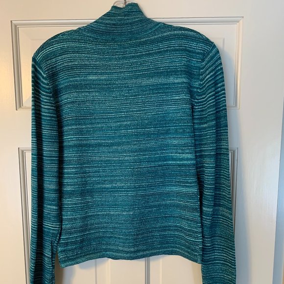 2/$20 - Teal Blue Marled look Mock Turtleneck Sweater - Picture 2 of 6